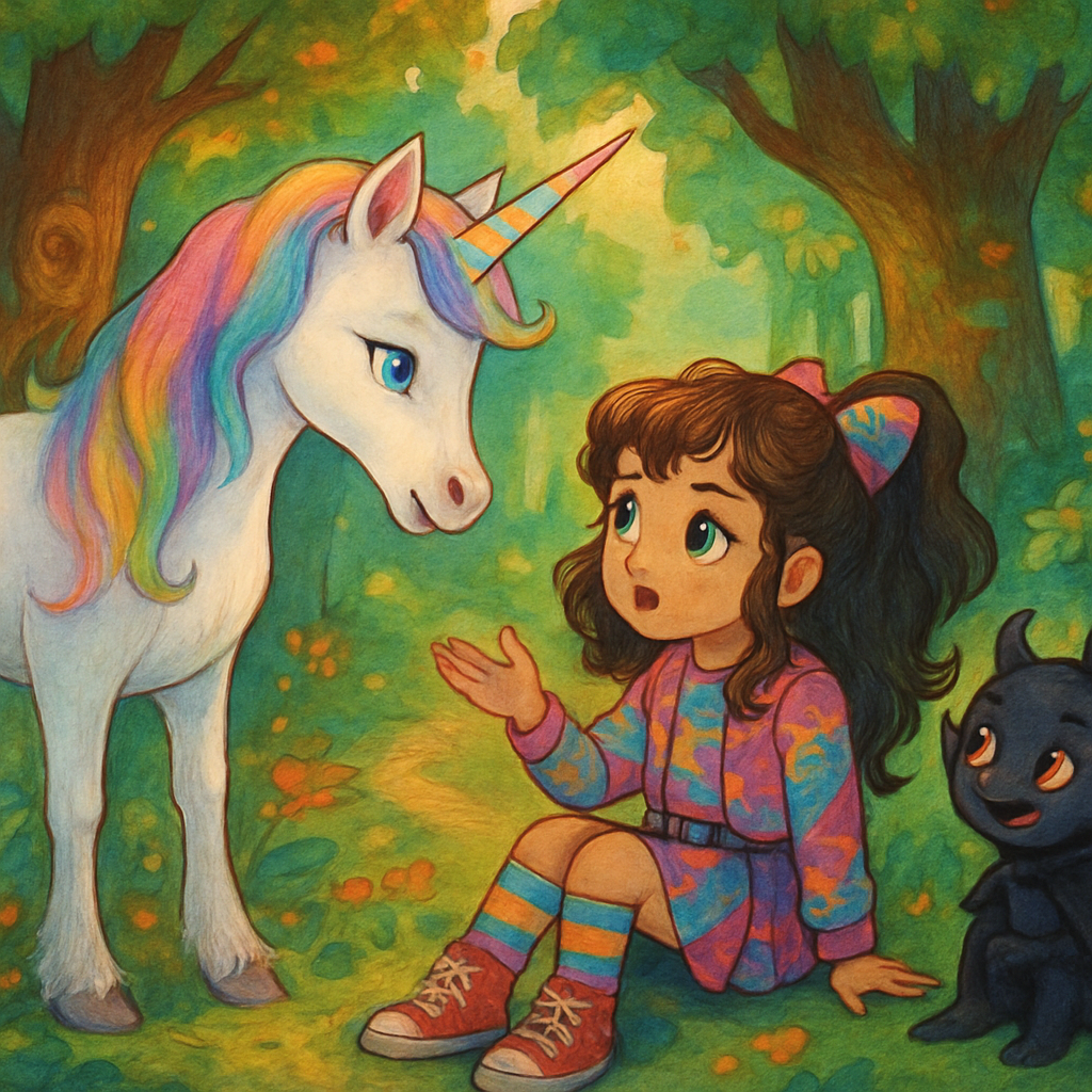 @Luna explains the problem to @Sephira in the forest.