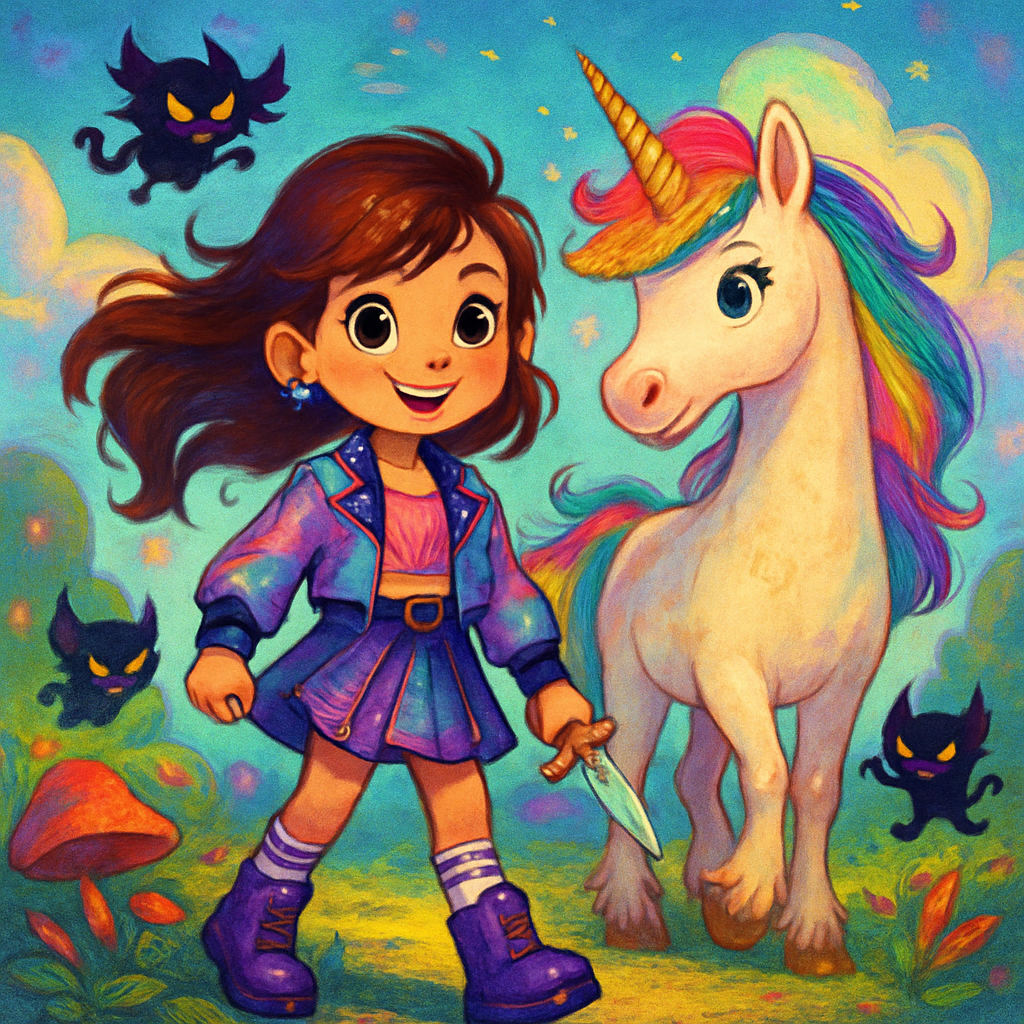 Sephira in her Kpop-inspired outfit, ready for adventure.