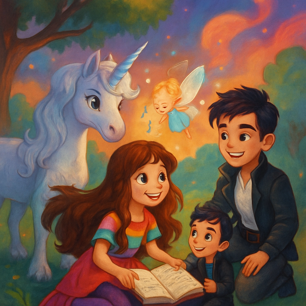 @Sephira, @Luna, @Kai, and @Melody create a new song together.