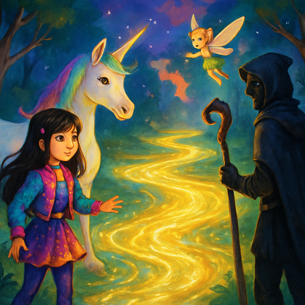 The group faces a challenge at the river of shimmering light.