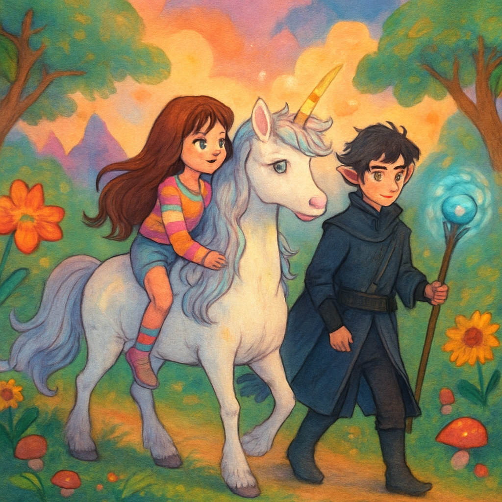 Sephira, @Luna, and @Kai journeying through an enchanted land.