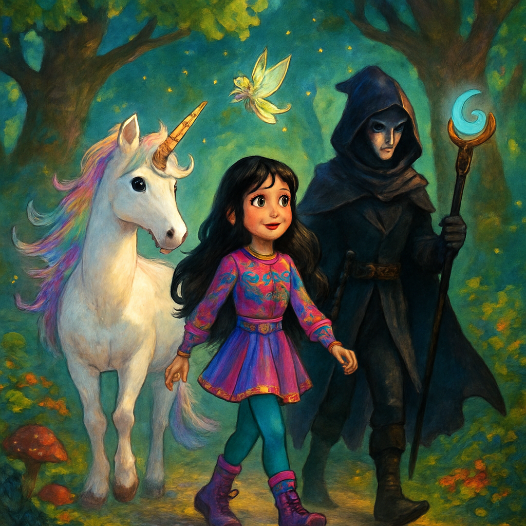 @Shadow joins @Sephira and @Harmony on their quest, walking through the forest.