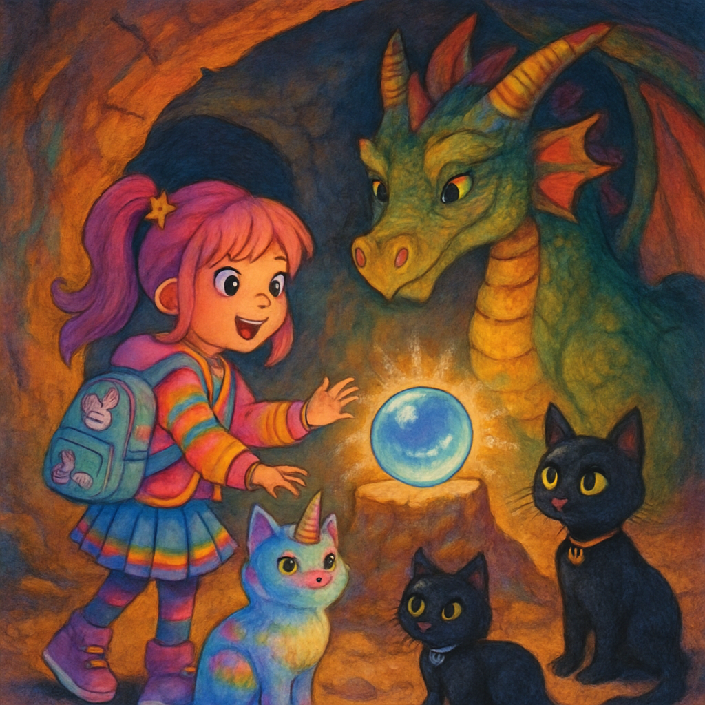 The group finding the Moonstone in the dragon's cave.