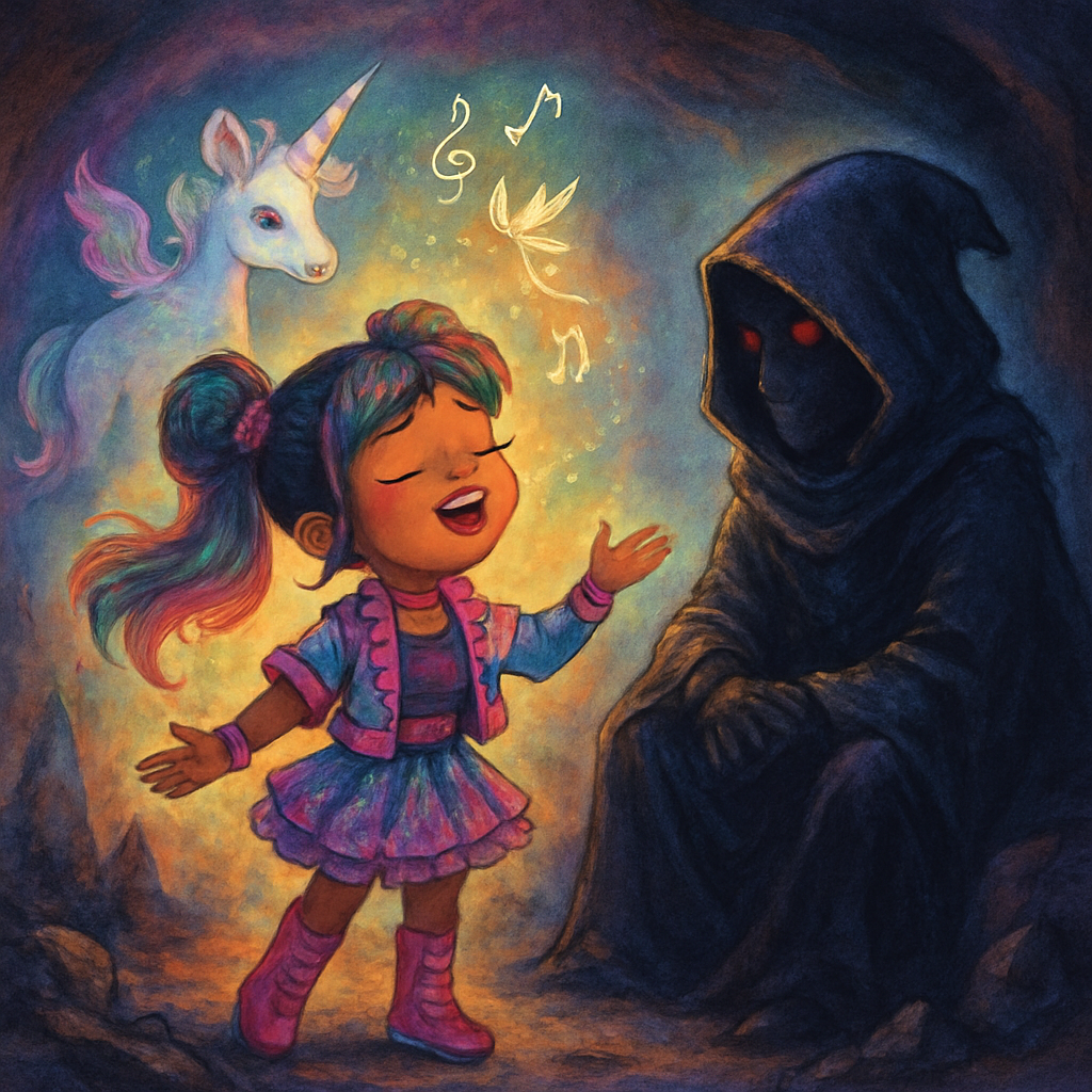 @Sephira sings to @Shadow in his lair.