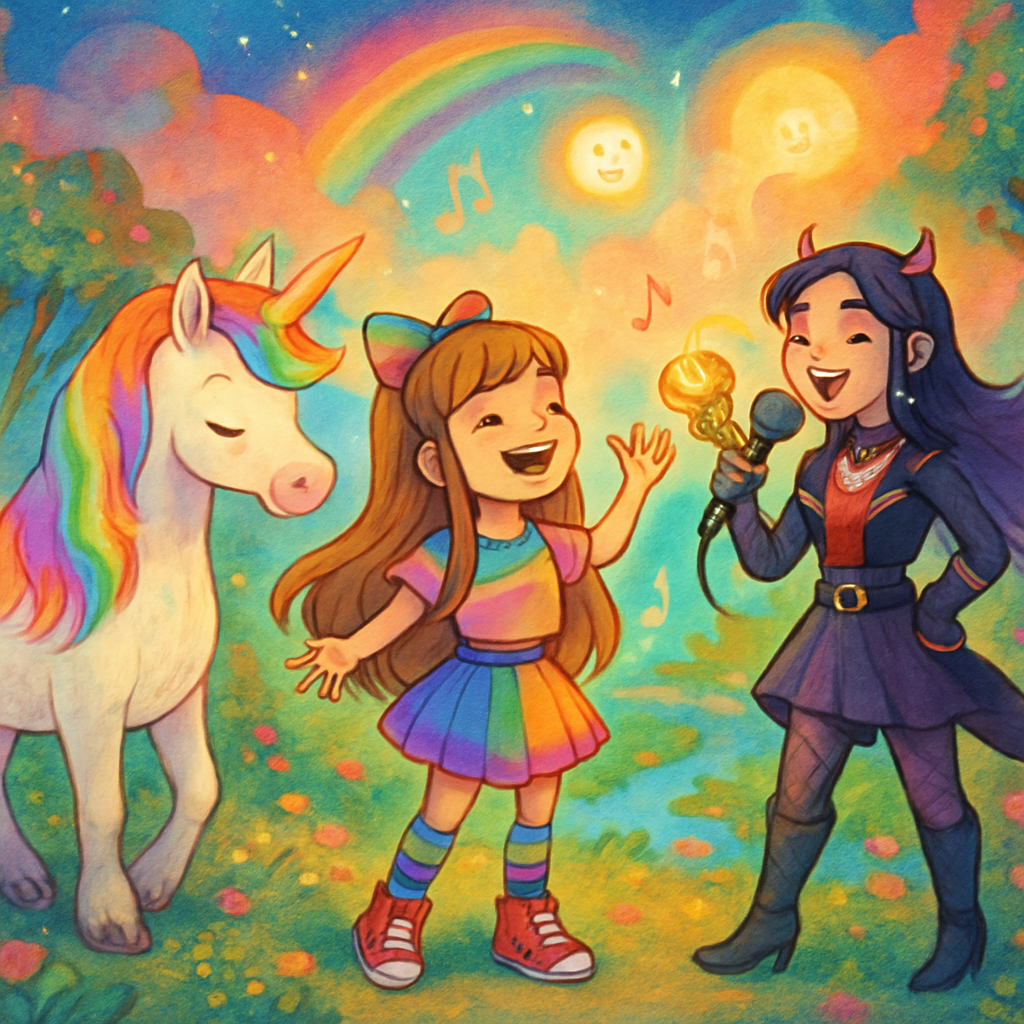 @Sephira singing with @Luna and @Melody in the magical land.