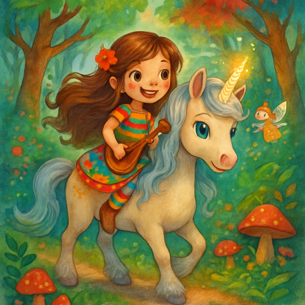 @Sephira riding @Luna through an enchanted forest.