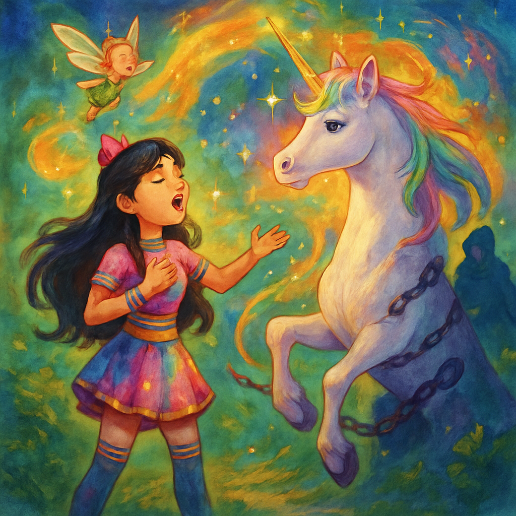 @Sephira sings the ancient song, freeing @Luna as magic fills the air.