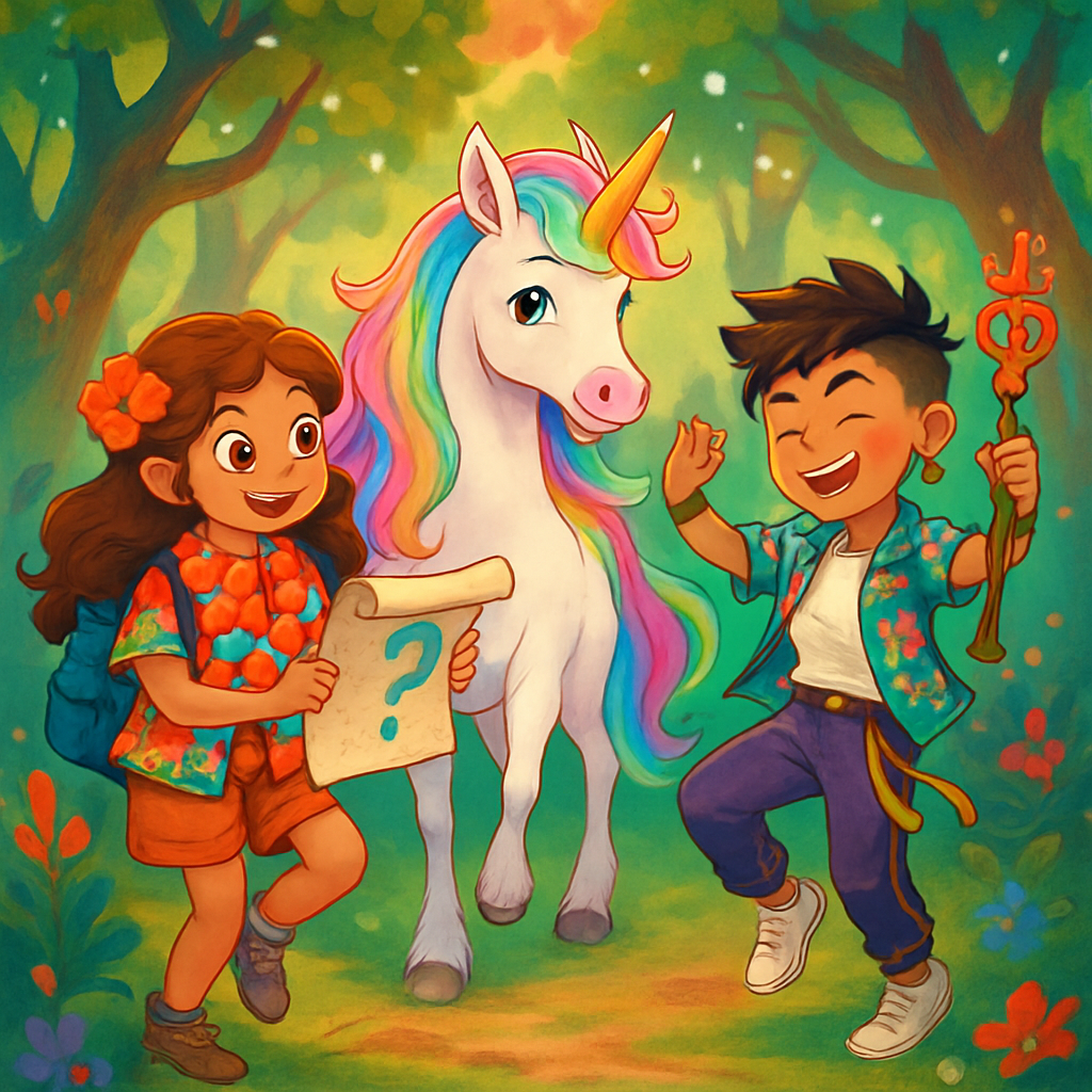 The trio solving riddles and dancing to Kpop tunes in the forest.