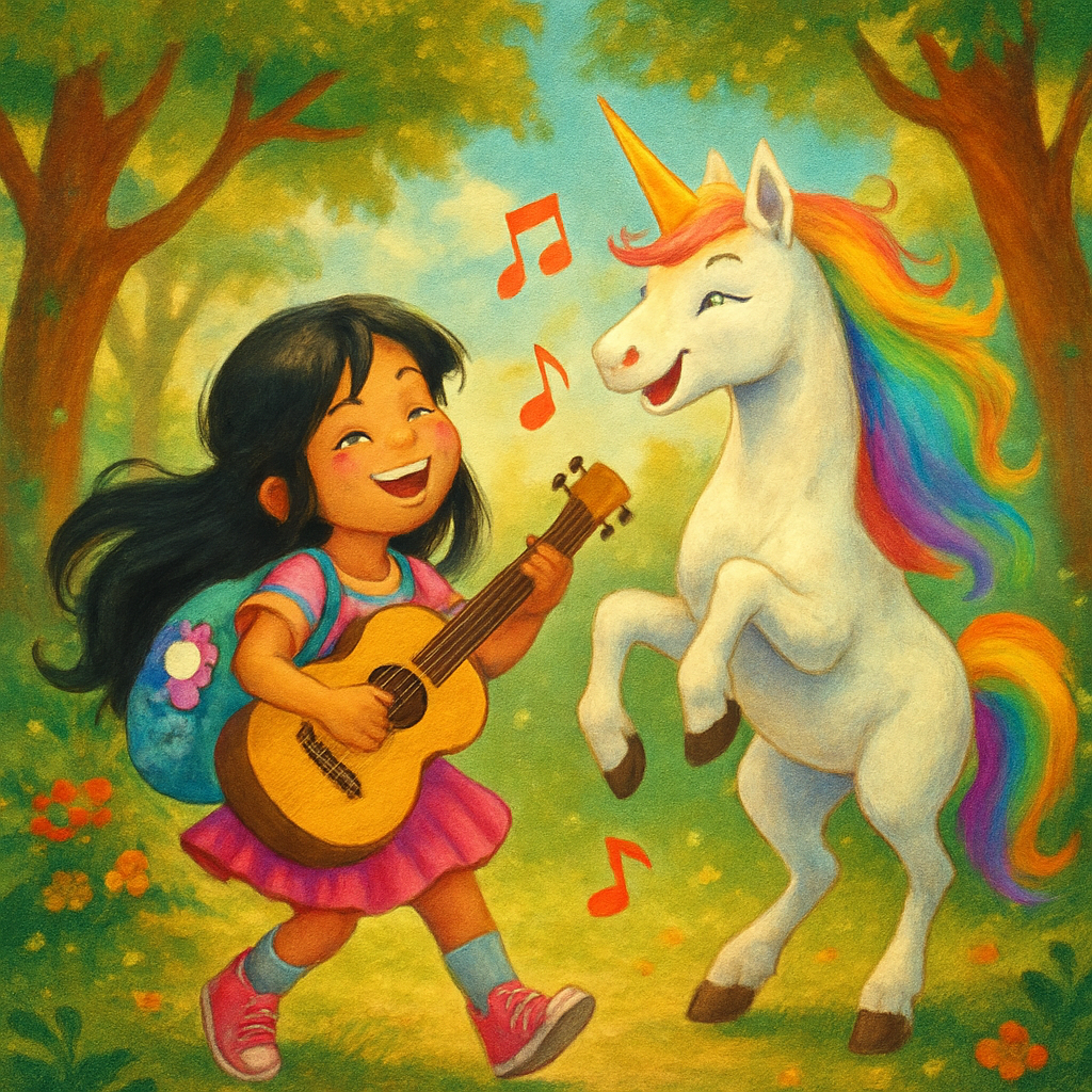 @Sephira and @Luna celebrating with music in the forest.