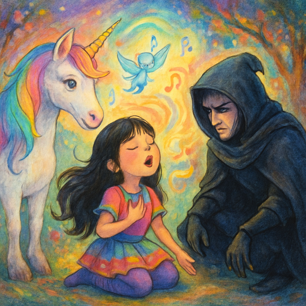 Sephira singing to @Shadow, restoring harmony.