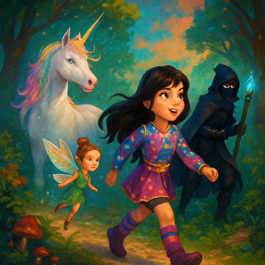 @Sephira and @Harmony set off on their quest, with @Luna watching hopefully.