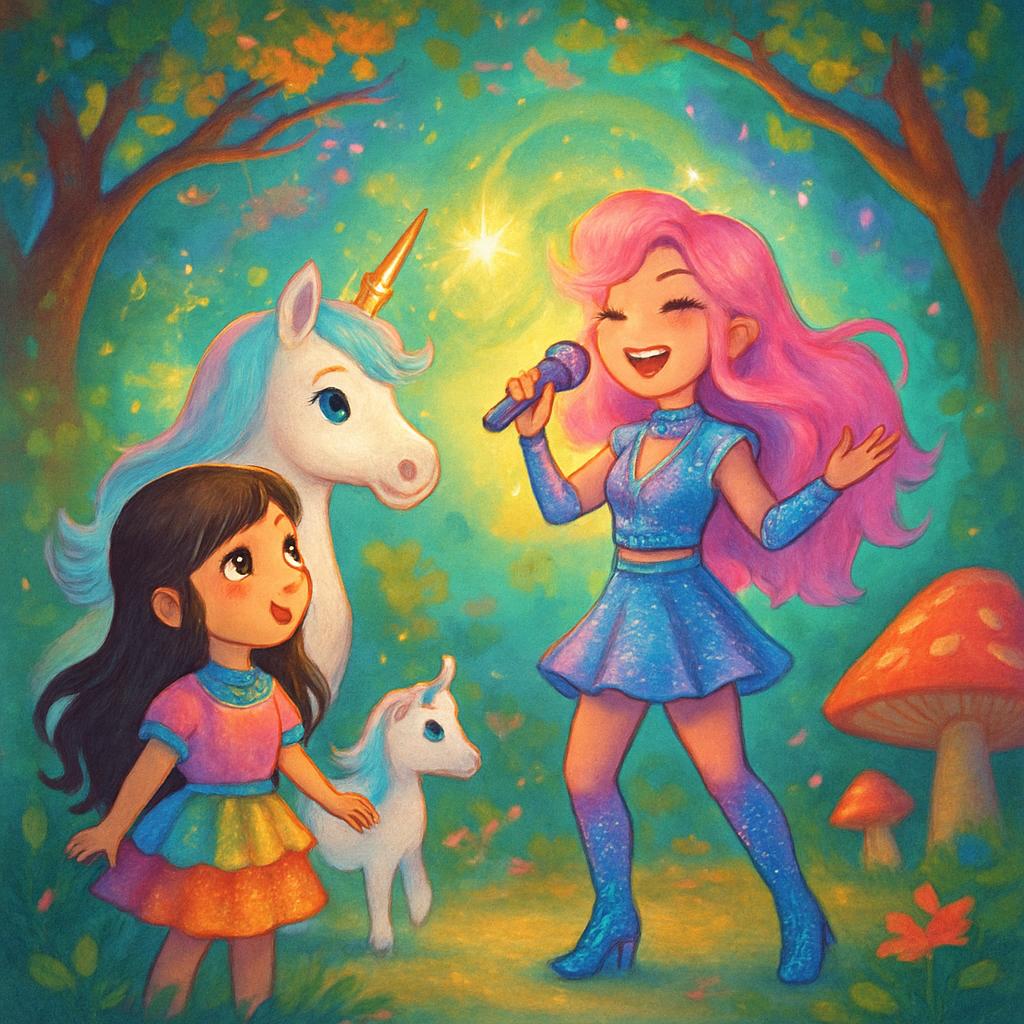 Sephira and Luna find @Melody performing in a magical glade.