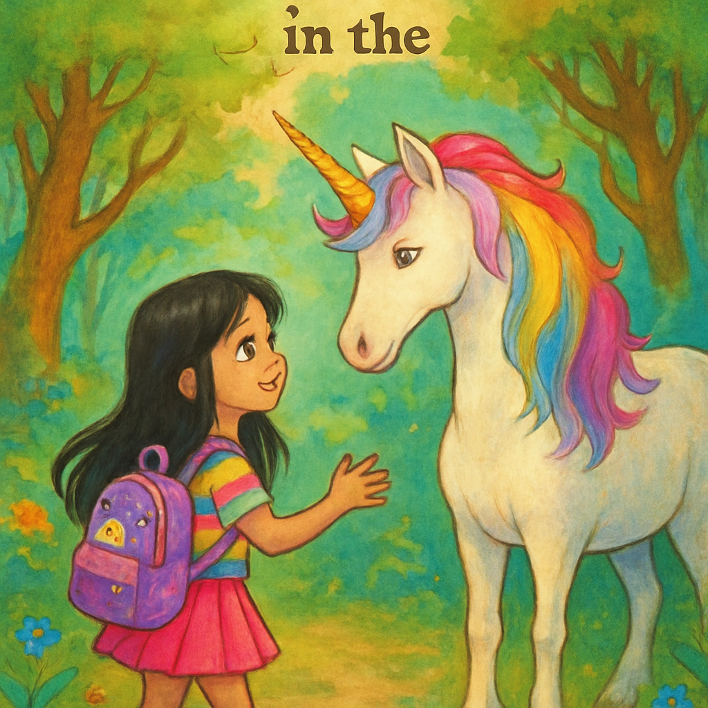 Sephira meets @Luna the unicorn in the enchanted forest.