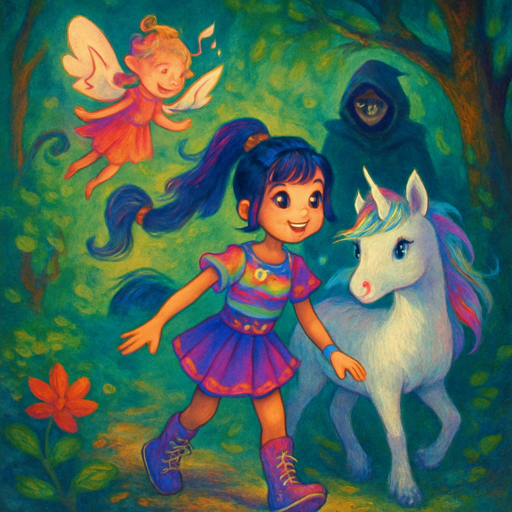 @Melody guides @Sephira and @Luna through the forest.