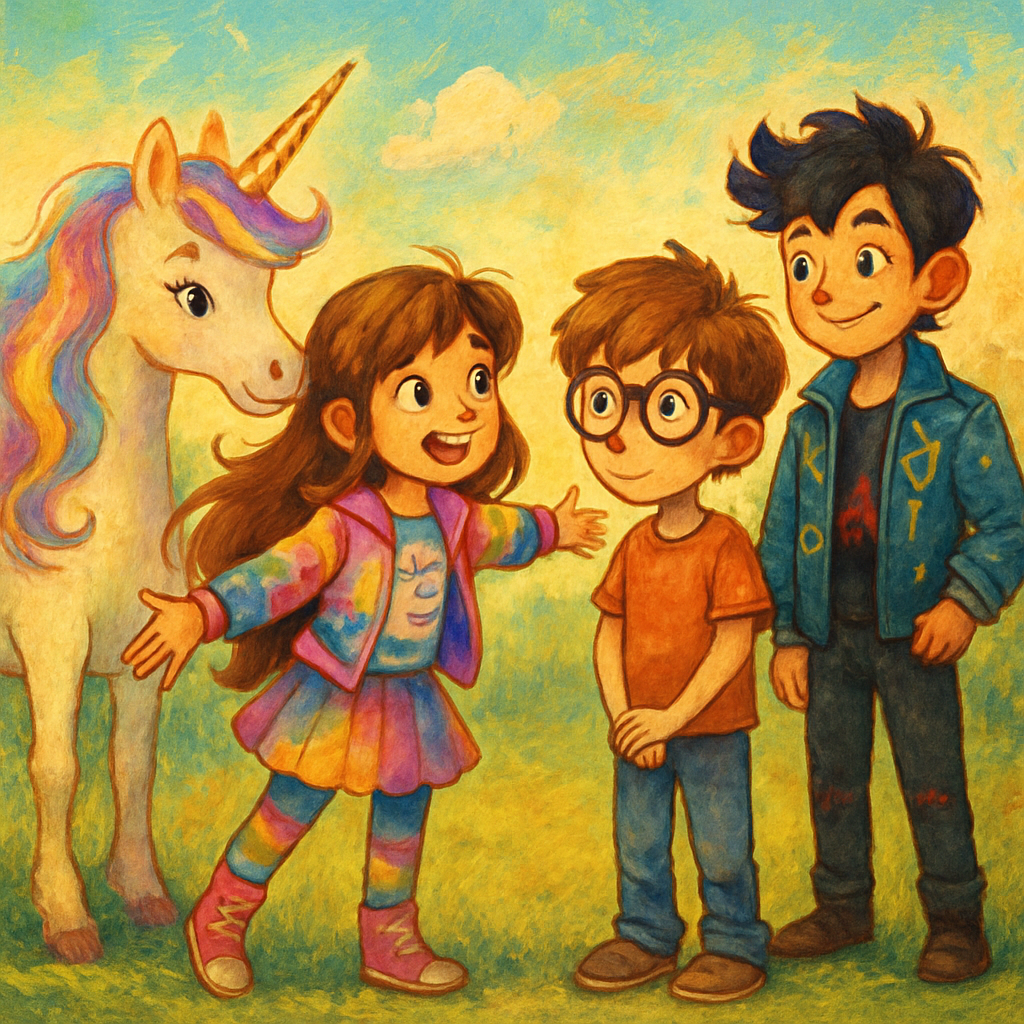 @Sephira inviting @Milo to join the adventure, with @Kai and @Luna nearby.