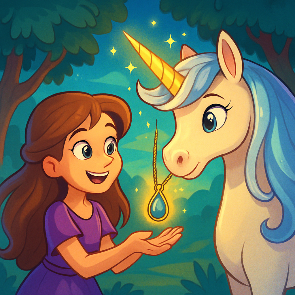 @Sephira receiving a magical pendant from @Luna.